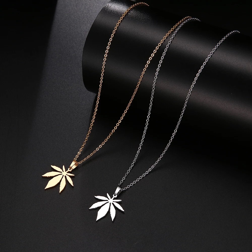 New Leaf Simple Delicate Necklace - Picture 3 of 5